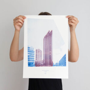 J, Barbican Towers – Big Letter Hunt print
